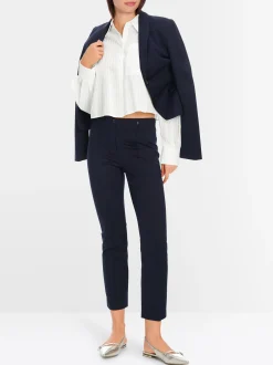 Marc Cain Hosen-7/8 HOSE AUS FEINEM JERSEY midnight blue