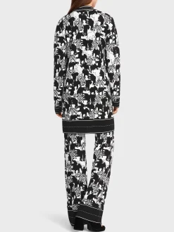 Marc Cain Jacken|Strick-ANIMAL-CARDIGAN IN DEUTSCHLAND GESTRICKT white and black