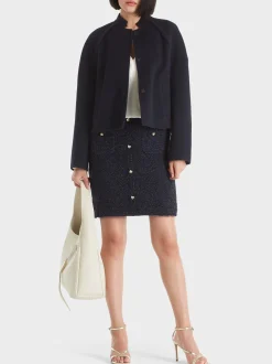 Marc Cain Röcke-ANLIEGENDER MINIROCK KNITTED IN GERMANY midnight blue