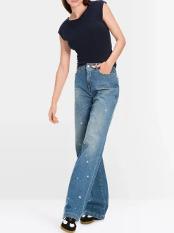 Marc Cain Shirts & Tops-BASIC-SHIRT MIT WEITEM AUSSCHNITT midnight blue
