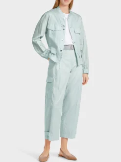 Marc Cain Jacken-BAUMWOLLJACKE MIT FUNKTIONELLEN DETAILS smoky ice new