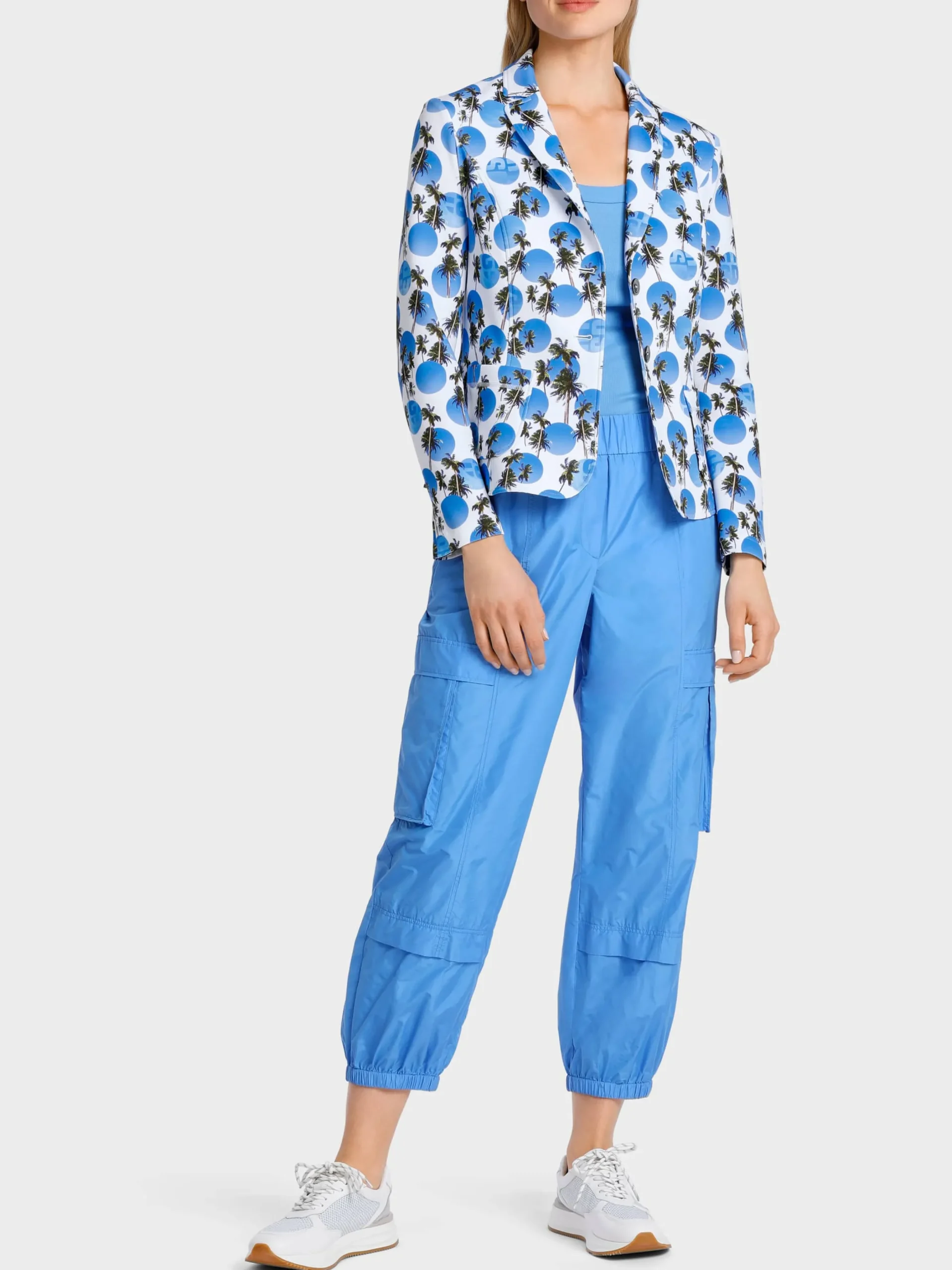 Marc Cain Blazer|Hosenanzüge-BEACH-POINT-BLAZER AUS SCUBAMATERIAL bright azure