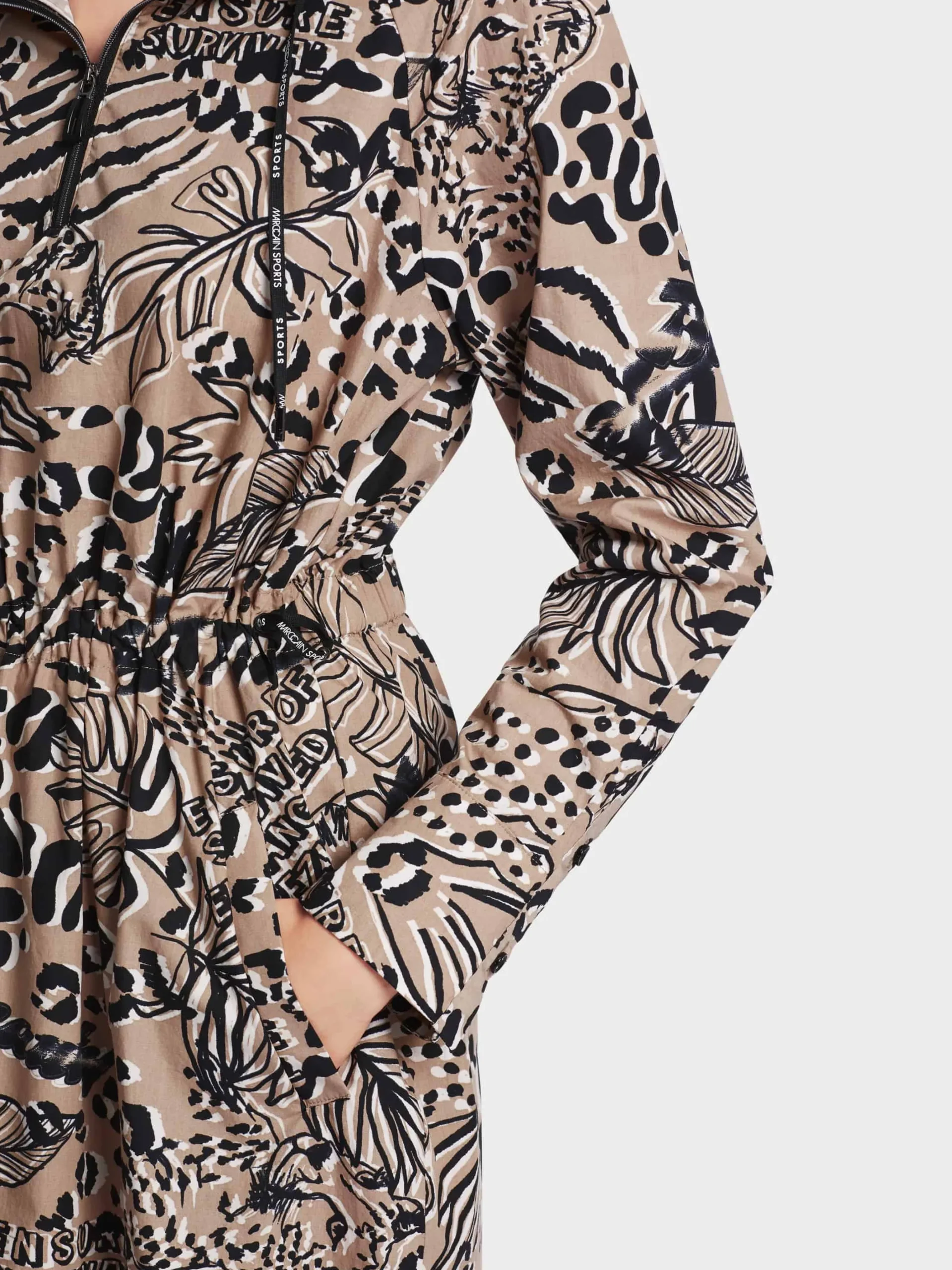 Marc Cain Kleider-BEDRUCKTES KLEID "RETHINK TOGETHER" bright camel