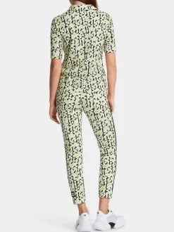 Marc Cain Shirts & Tops-BEDRUCKTES POLO SHIRT AUS BAUMWOLLRIPP soft sage