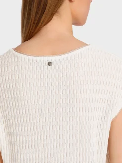 Marc Cain Pullover & Sweatshirts|Strick-BEDRUCKTES TANK TOP KNITTED IN GERMANY soft rose