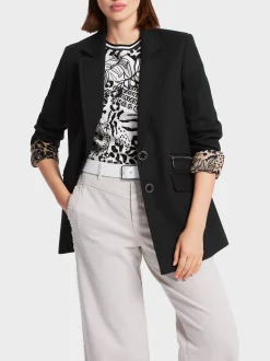 Marc Cain Blazer-BLAZER AUS BAUMWOLLE black