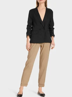 Marc Cain Blazer-BLAZER AUS LEINEN-VISKOSE-MIX black