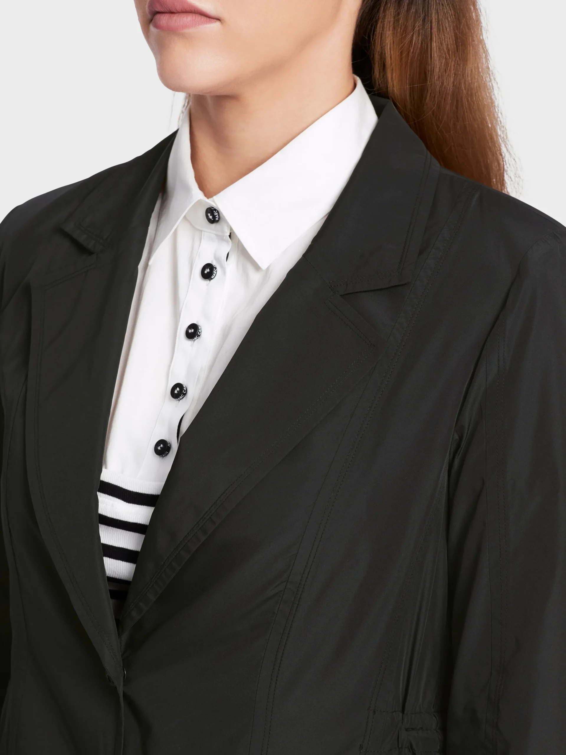 Marc Cain Blazer|Hosenanzüge-BLAZER AUS RECYCELTEM POLYESTER black