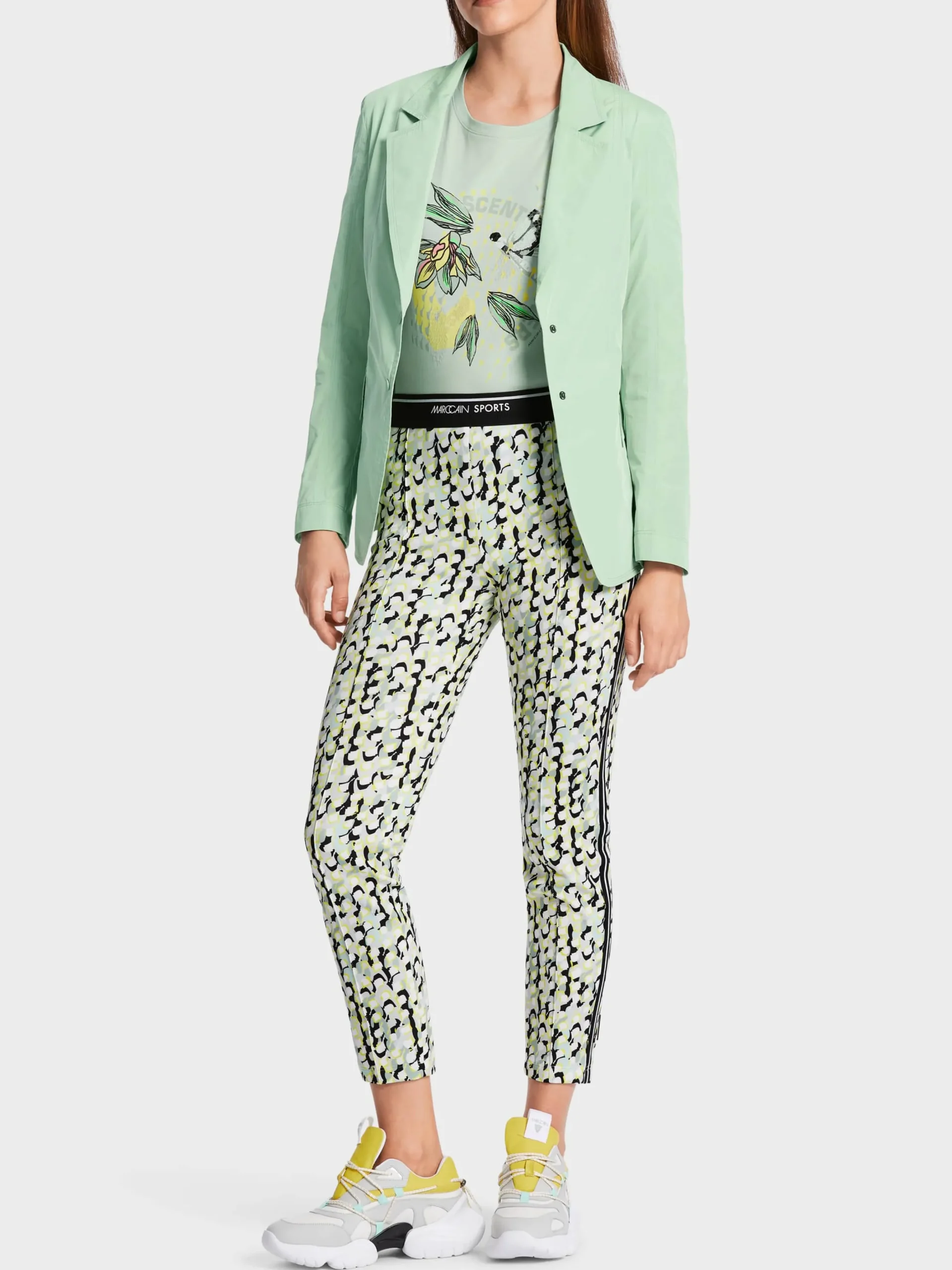 Marc Cain Blazer|Hosenanzüge-BLAZER AUS RECYCELTEM POLYESTER soft sage