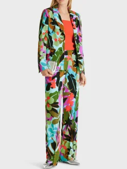 Marc Cain Blazer|Hosenanzüge-BLAZER IM BUNTEN BLATT-DESSIN soft malachite