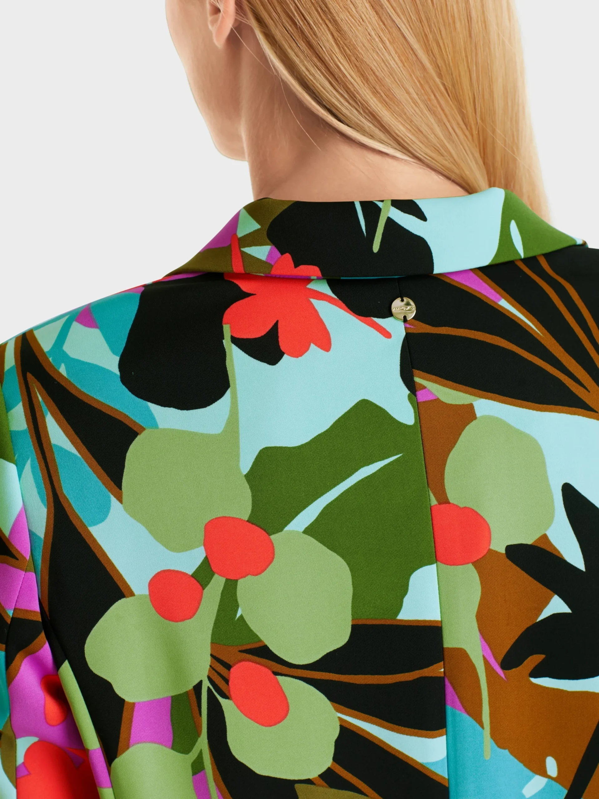 Marc Cain Blazer|Hosenanzüge-BLAZER IM BUNTEN BLATT-DESSIN soft malachite