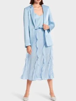 Marc Cain Blazer|Hosenanzüge-BLAZER IM ELEGANTEN GLANZ soft summer sky