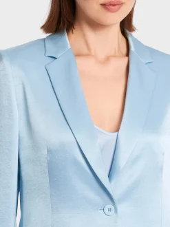 Marc Cain Blazer|Hosenanzüge-BLAZER IM ELEGANTEN GLANZ soft summer sky