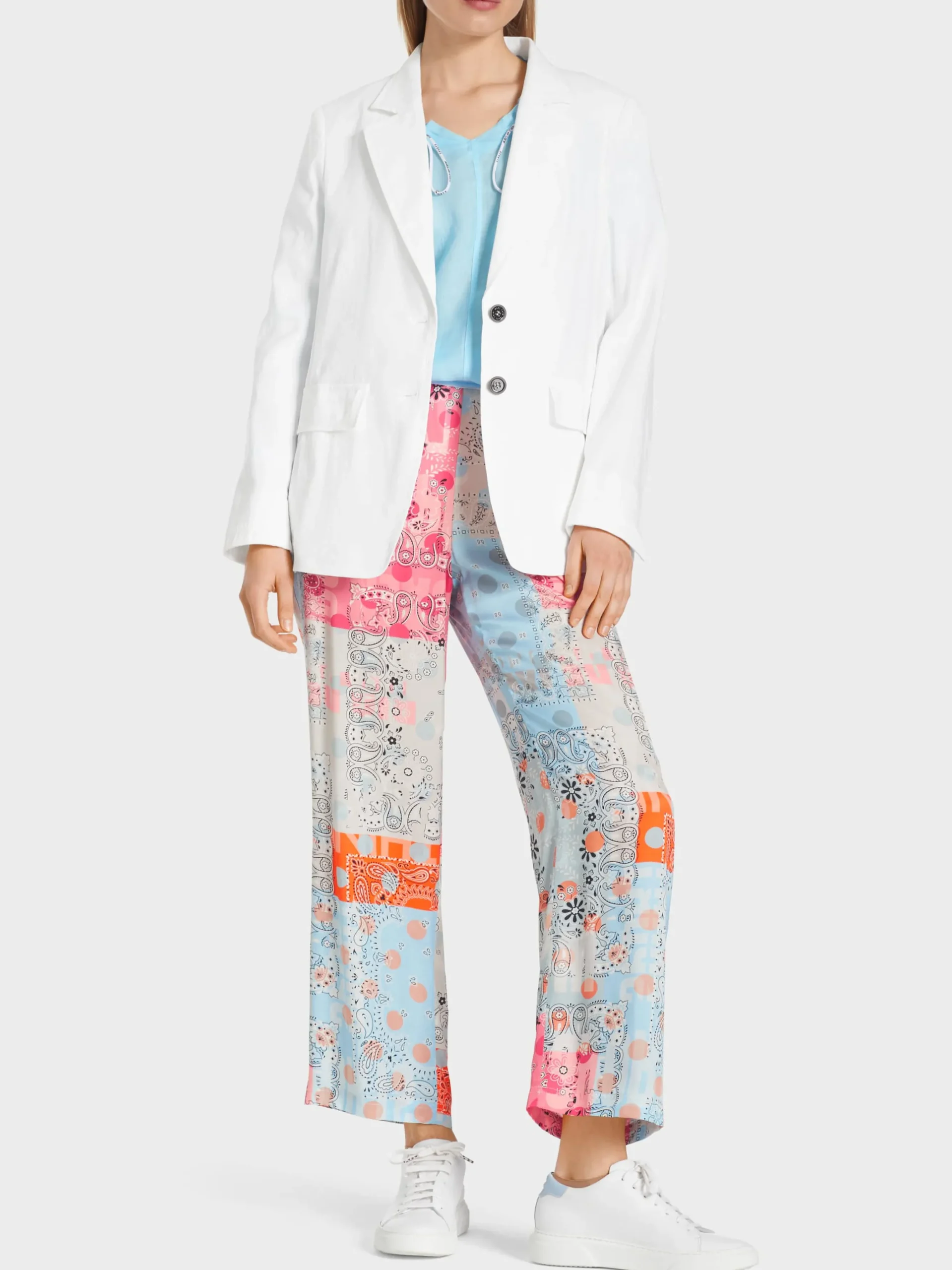 Marc Cain Blazer-BLAZER IM KNITTERLOOK white