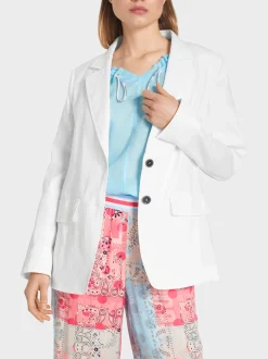 Marc Cain Blazer-BLAZER IM KNITTERLOOK white