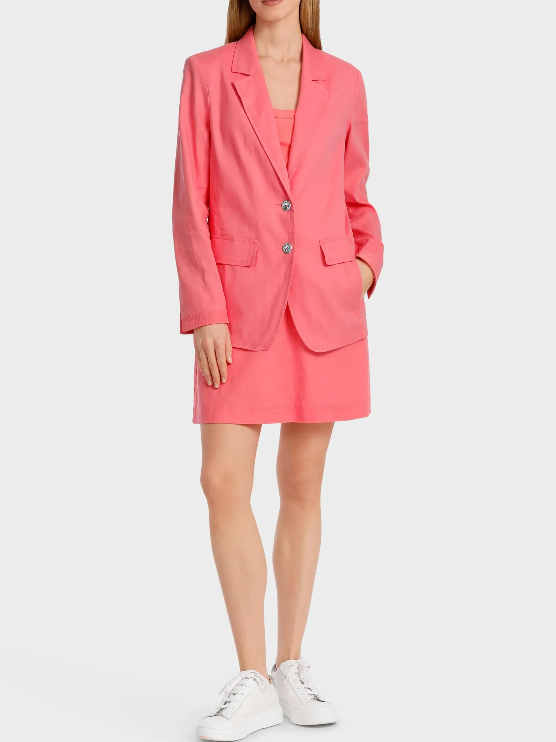Marc Cain Blazer|Hosenanzüge-BLAZER IM KNITTERLOOK light neon red
