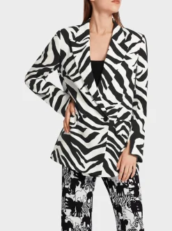 Marc Cain Blazer|Hosenanzüge-BLAZER IM ZEBRA-LOOK white and black