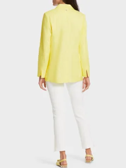 Marc Cain Blazer|Hosenanzüge-BLAZER IN LEINEN-OPTIK pale lemon
