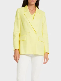 Marc Cain Blazer|Hosenanzüge-BLAZER IN LEINEN-OPTIK pale lemon