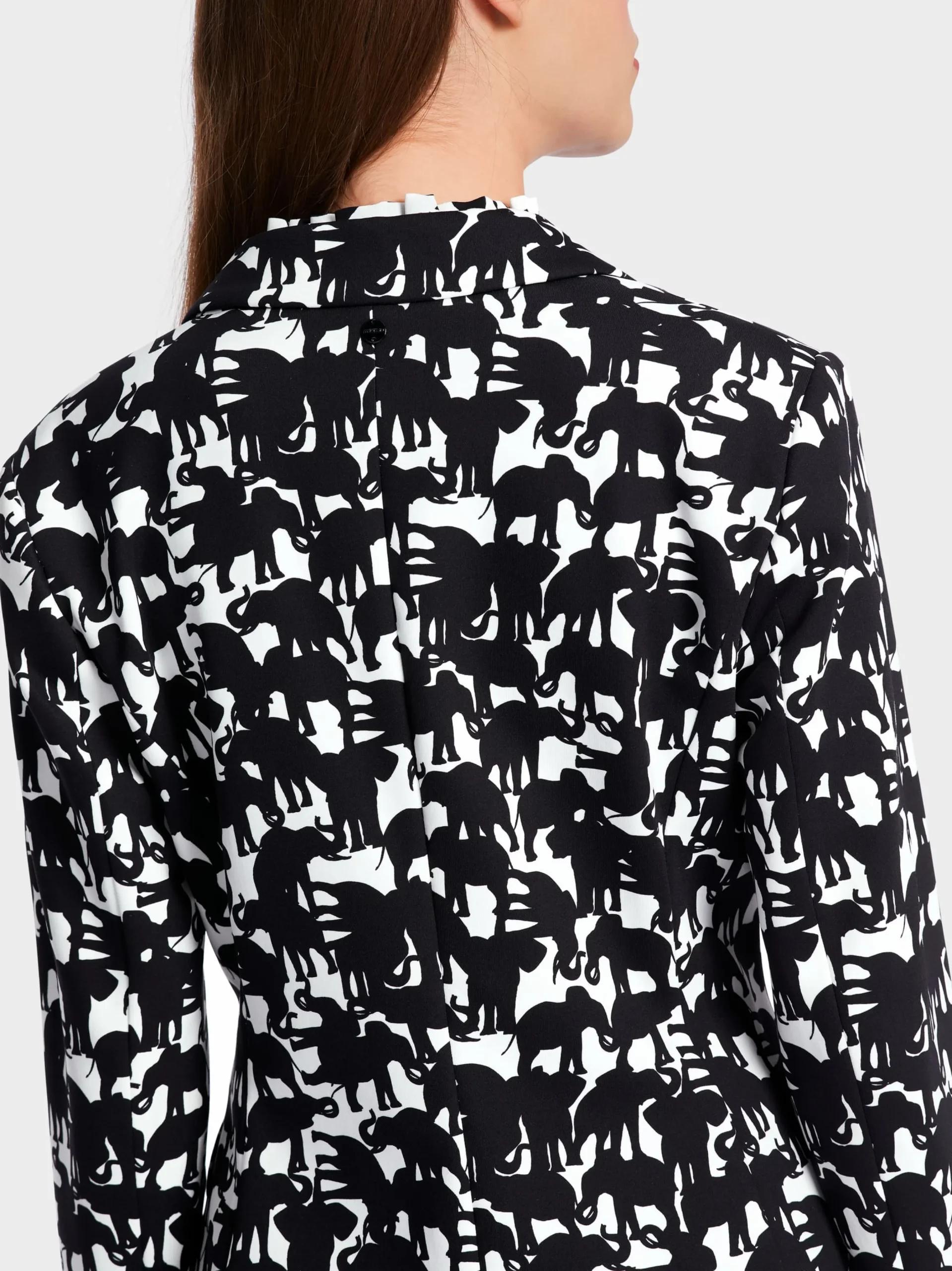 Marc Cain Blazer|Hosenanzüge-BLAZER MIT ELEFANTEN-MOTIV black and white