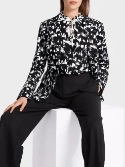 Marc Cain Blazer|Hosenanzüge-BLAZER MIT ELEFANTEN-MOTIV black and white