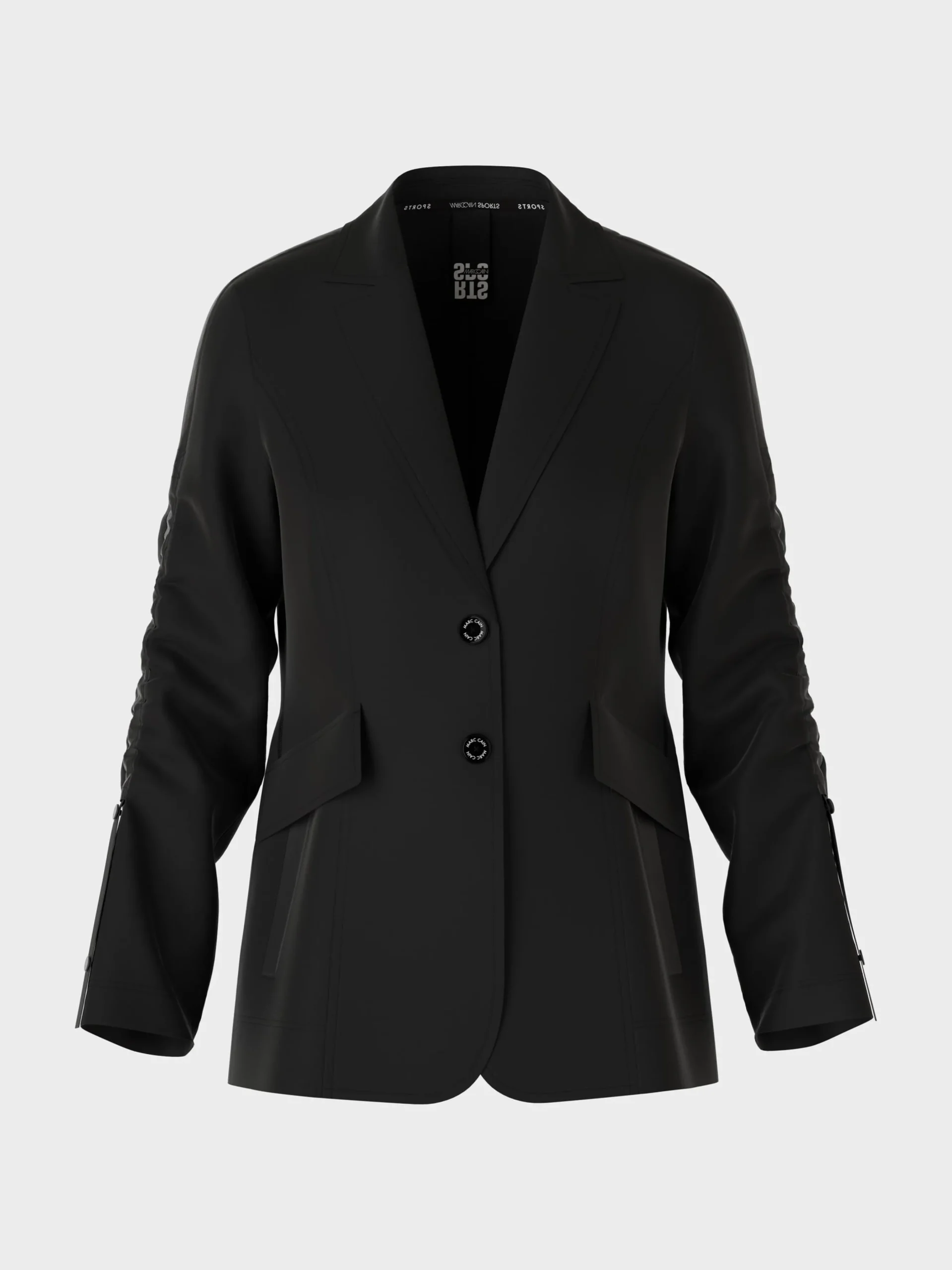 Marc Cain Blazer-BLAZER MIT GERAFFTEM ÄRMEL black