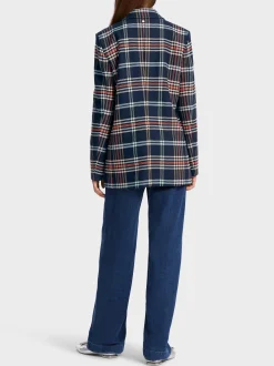Marc Cain Blazer|Hosenanzüge-BLAZER MIT KARO-MUSTER midnight blue
