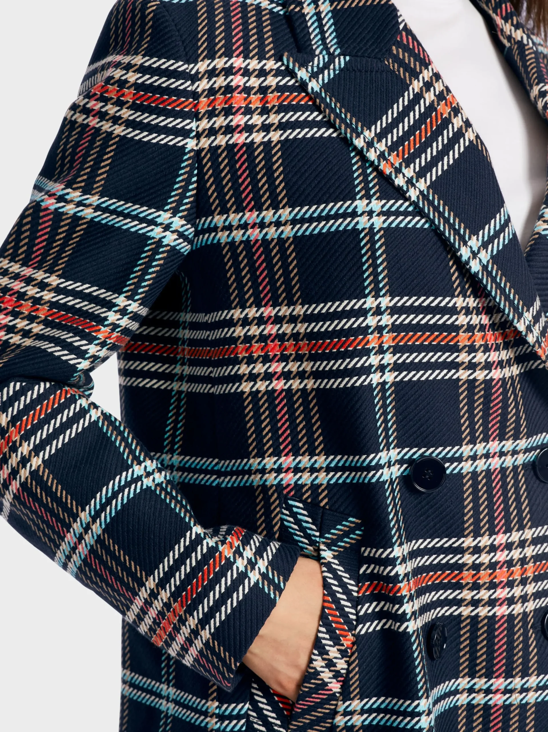 Marc Cain Blazer|Hosenanzüge-BLAZER MIT KARO-MUSTER midnight blue