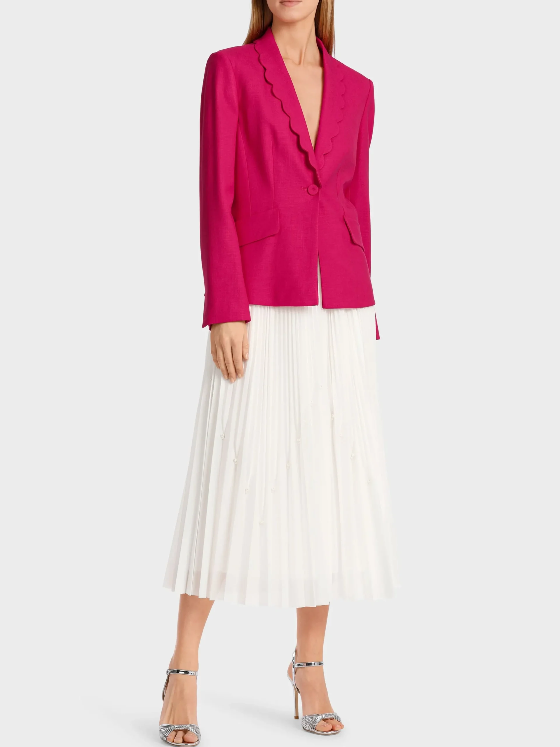 Marc Cain Blazer|Hosenanzüge-BLAZER MIT MUSCHELREVERS deep fuchsia