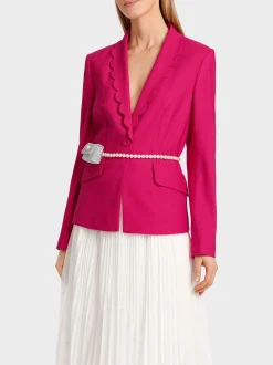 Marc Cain Blazer|Hosenanzüge-BLAZER MIT MUSCHELREVERS deep fuchsia