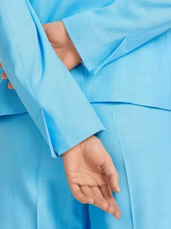 Marc Cain Blazer-BLAZER MIT MUSCHELREVERS light azure