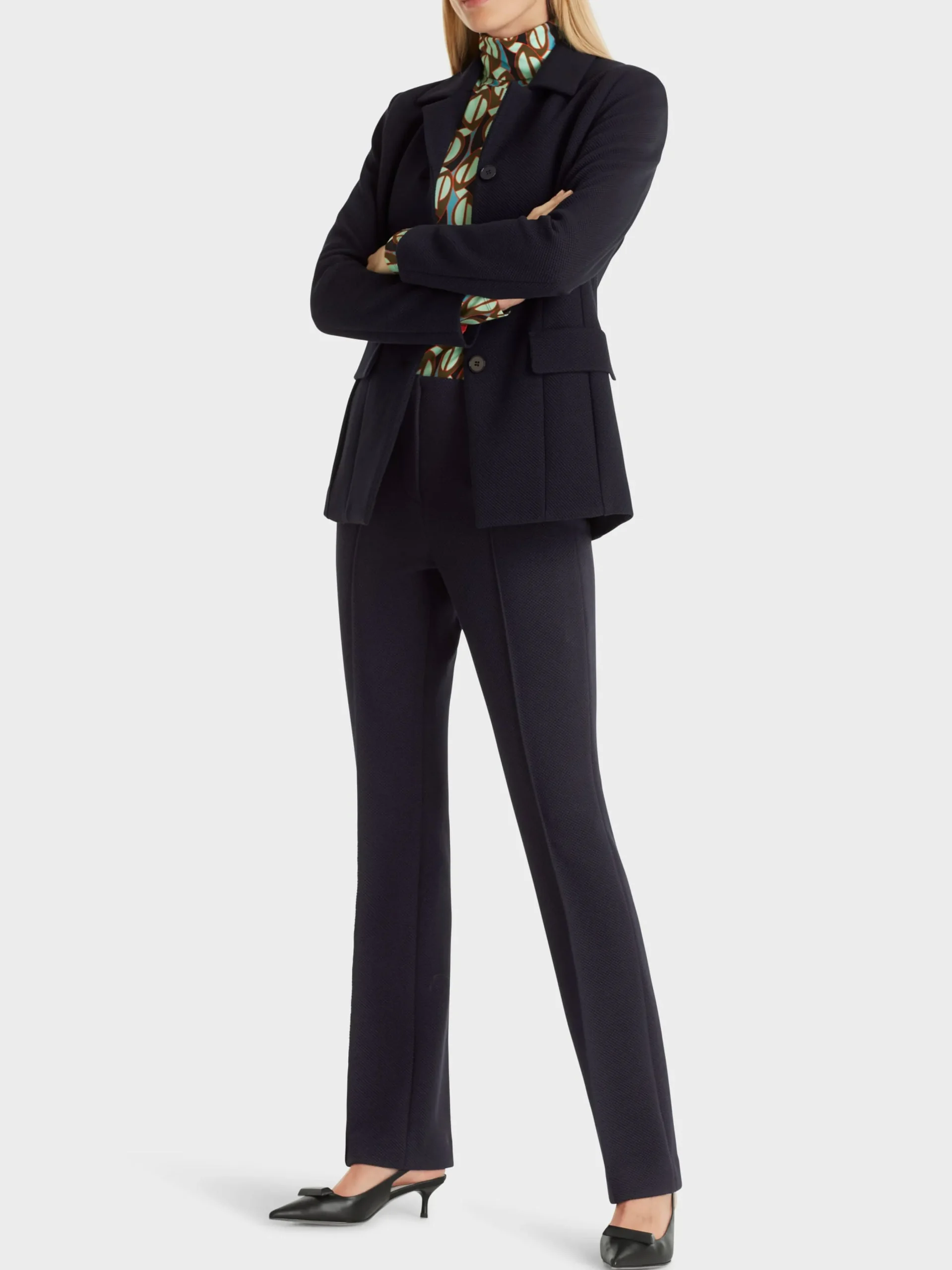 Marc Cain Jacken-BLAZER MIT SCHMALEM REVERS midnight blue