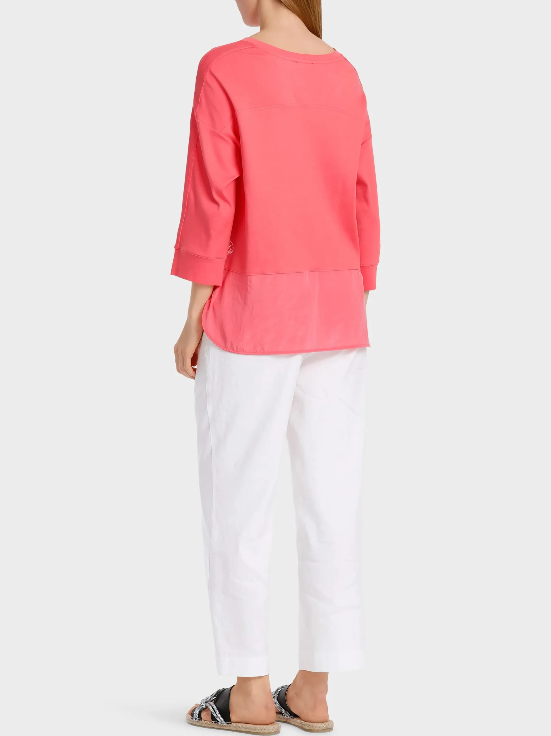 Marc Cain Blusen & Tuniken|Shirts & Tops-BLUSE IM LAGENLOOK light neon red