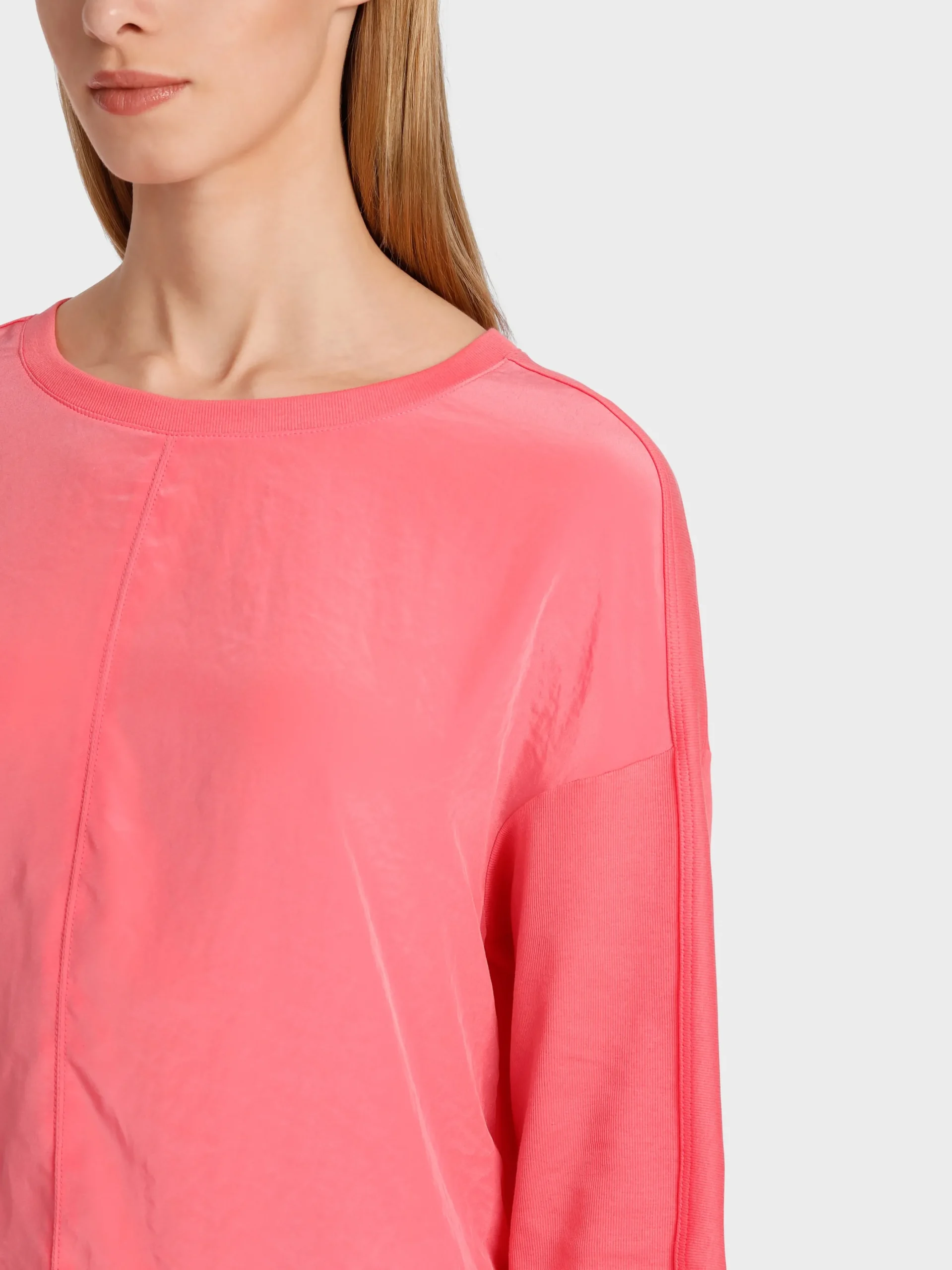Marc Cain Blusen & Tuniken|Shirts & Tops-BLUSE IM LAGENLOOK light neon red