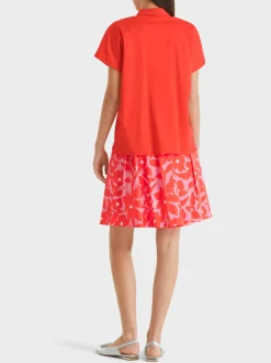 Marc Cain Blusen & Tuniken-BLUSE IN KIMONOFORM bright tomato