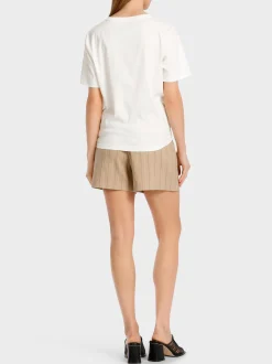 Marc Cain Blusen & Tuniken|Shirts & Tops-BLUSE IN MATERIALMIX off-white