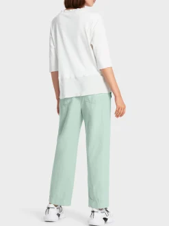 Marc Cain Blusen & Tuniken|Shirts & Tops-BLUSE IN MATERIALMIX off-white
