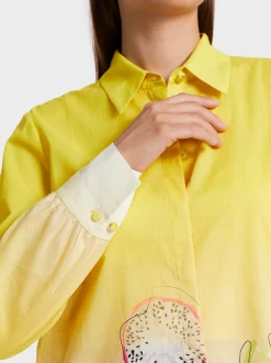 Marc Cain Blusen & Tuniken-BLUSE MIT DRUCK bright sulphur