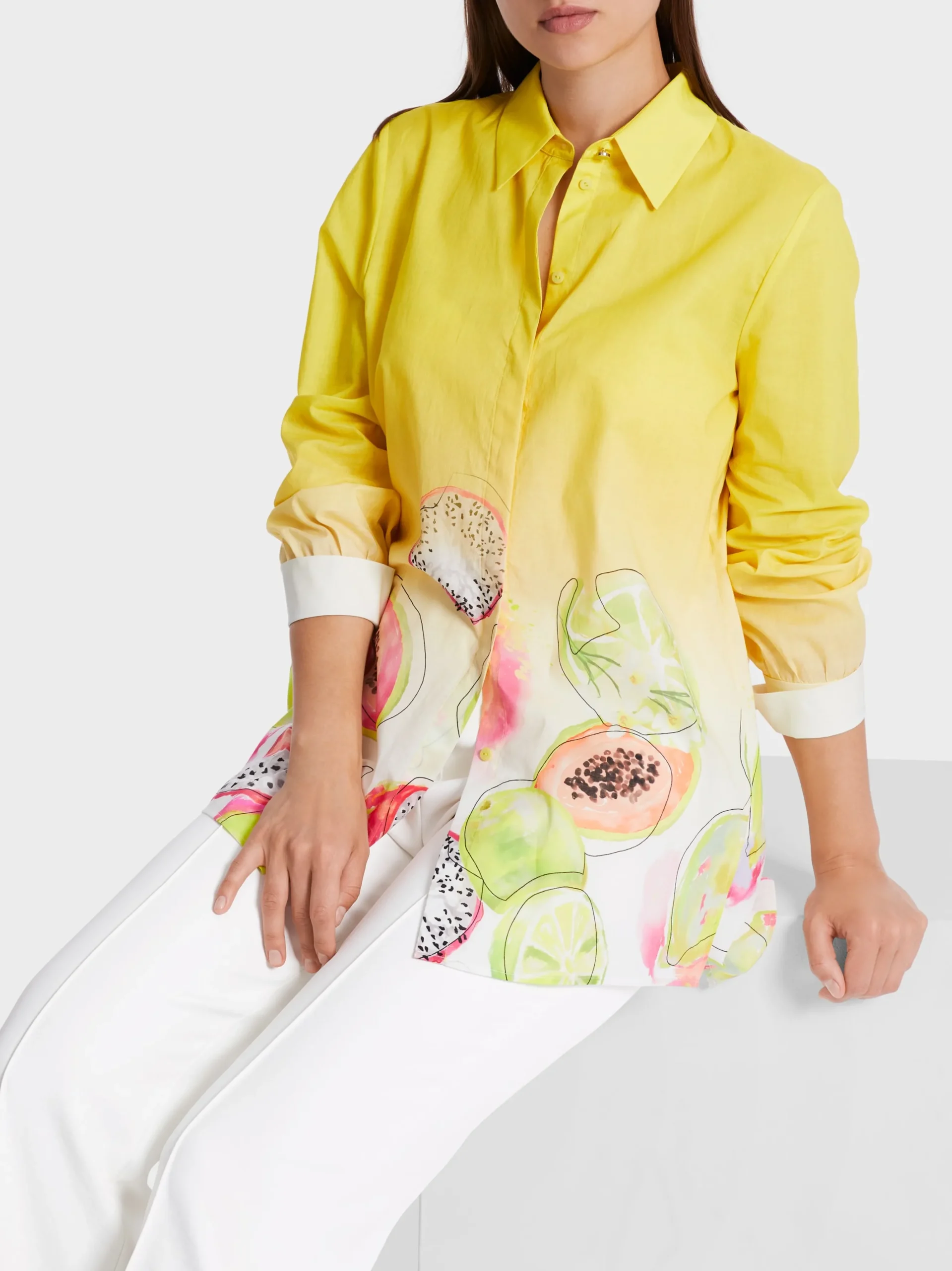 Marc Cain Blusen & Tuniken-BLUSE MIT DRUCK bright sulphur