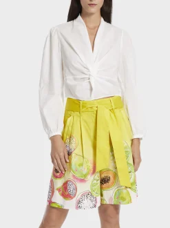 Marc Cain Blusen & Tuniken-BLUSE MIT KNOTEN-DETAIL off-white