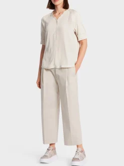 Marc Cain Blusen & Tuniken|Shirts & Tops-BLUSE MIT RAGLAN UND A-LINIE soft moon rock