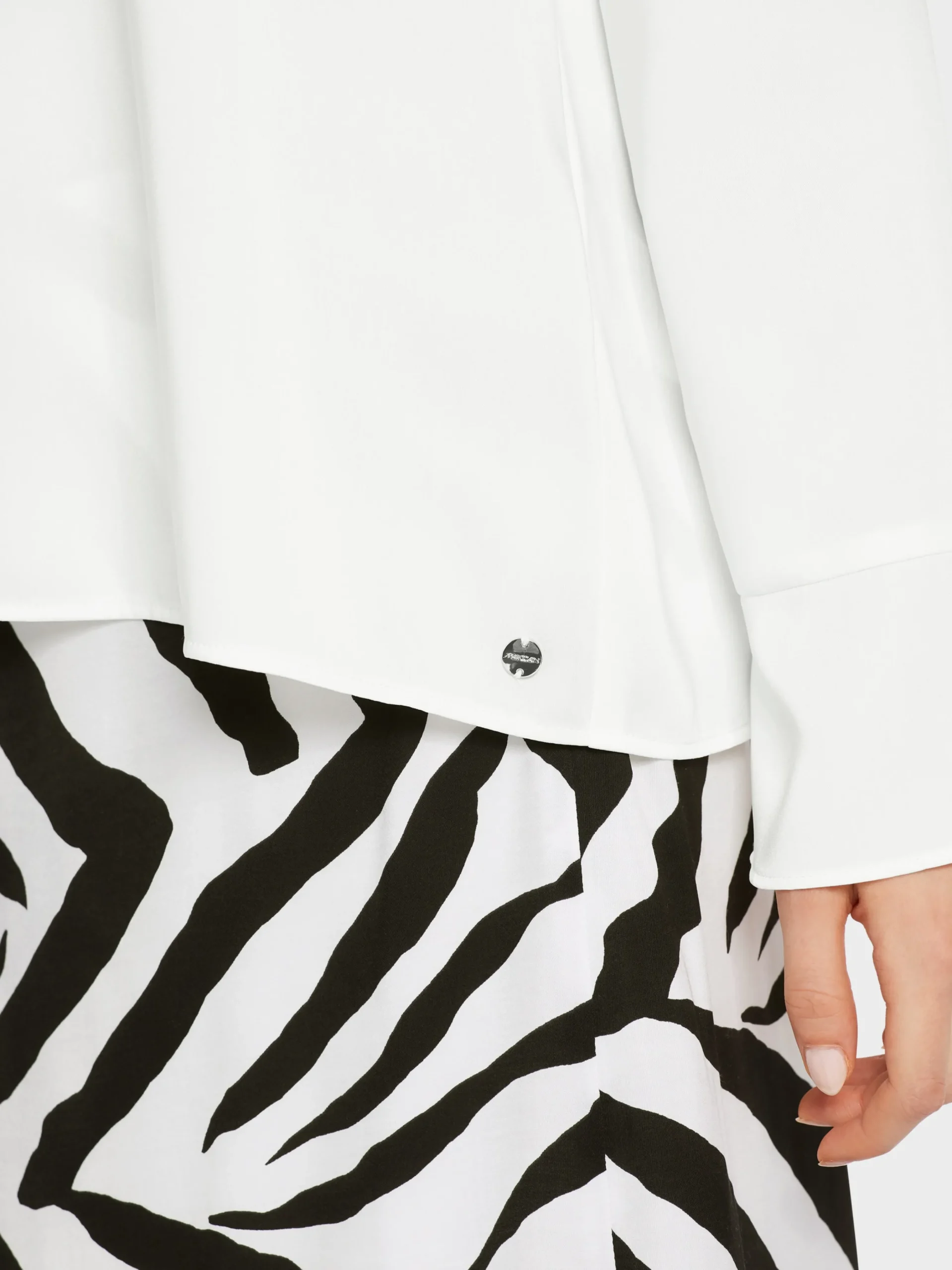 Marc Cain Blusen & Tuniken-BLUSE MIT SCHLUPPE off-white