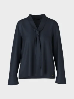 Marc Cain Blusen & Tuniken-BLUSE MIT SCHLUPPE midnight blue