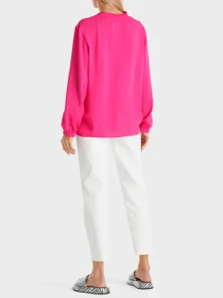 Marc Cain Blusen & Tuniken-BLUSE MIT V-NECK super pink