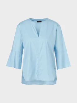 Marc Cain Blusen & Tuniken-BLUSE MIT VOLANTÄRMEL soft summer sky