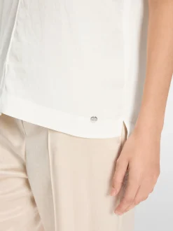 Marc Cain Blusen & Tuniken|Shirts & Tops-BLUSENSHIRT AUS MATERIAL-MIX off-white