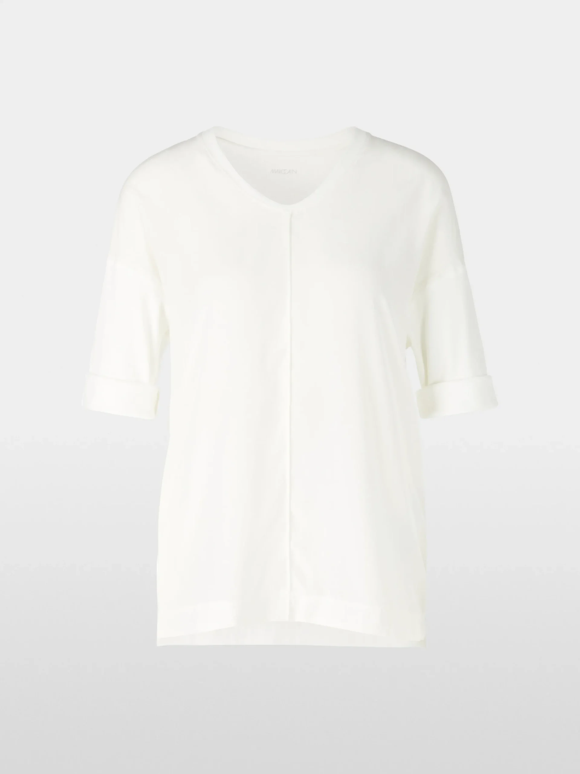 Marc Cain Blusen & Tuniken|Shirts & Tops-BLUSENSHIRT AUS MATERIAL-MIX off-white