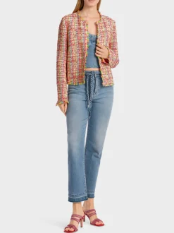 Marc Cain Jacken-BOUCLÉ-JACKE IN MULTICOLOR-KARO light apple green