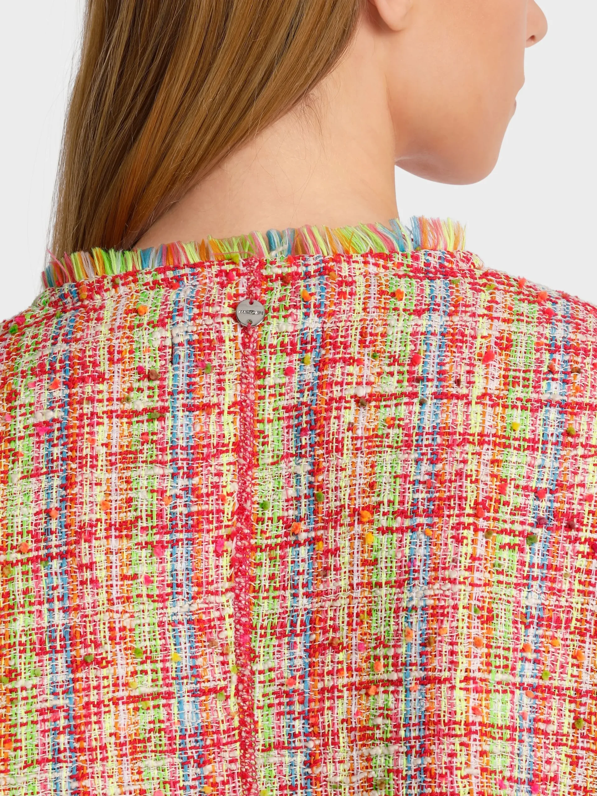 Marc Cain Jacken-BOUCLÉ-JACKE IN MULTICOLOR-KARO light apple green