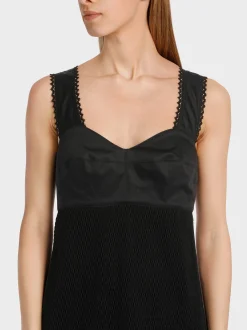 Marc Cain Kleider-BUSTIERKLEID MIT ROCK IN NETZSTRUKTUR black